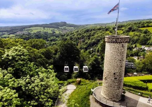 Tower and cable car